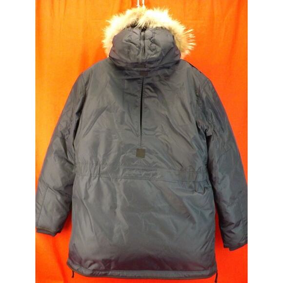 NEW PAJAR CANADA BLUE NYLON COYOTE FUR HOODIE EAGLE GOOSE DOWN JACKET XL - Picture 3 of 9